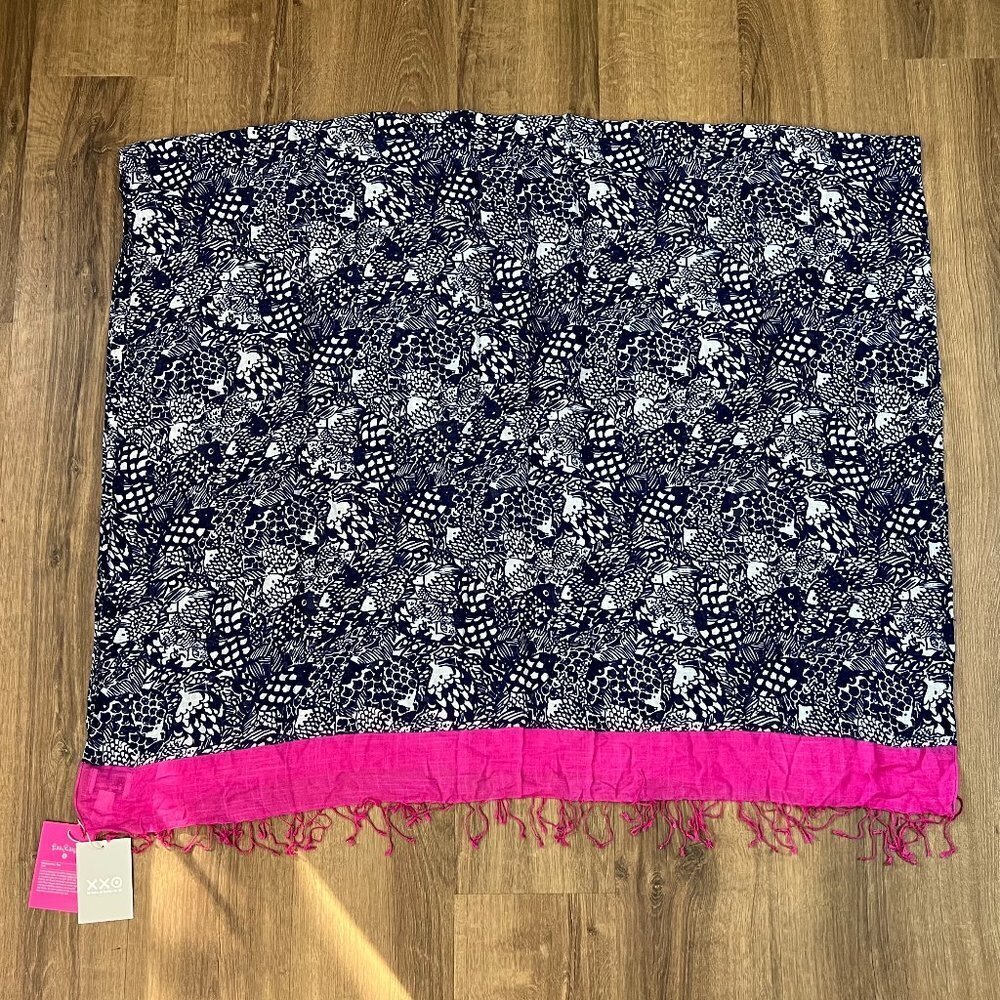 NEW Lilly Pulitzer for Target - Upstream Scarf 20th anniversary Fish - Picture 2 of 10